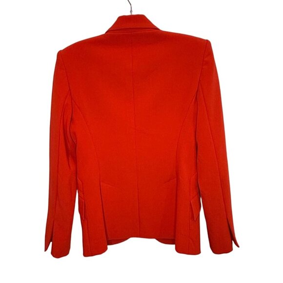 L'AGENCE Red Chamberlain Bold Red Blazer Single Breasted - Size 2 - Picture 3 of 10